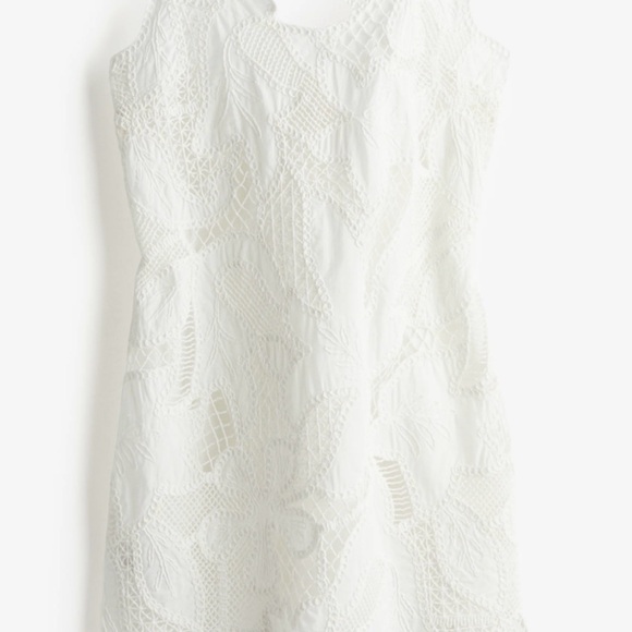 H&M White Crochet Lace Slip Dress .. XS or S - Picture 2 of 4